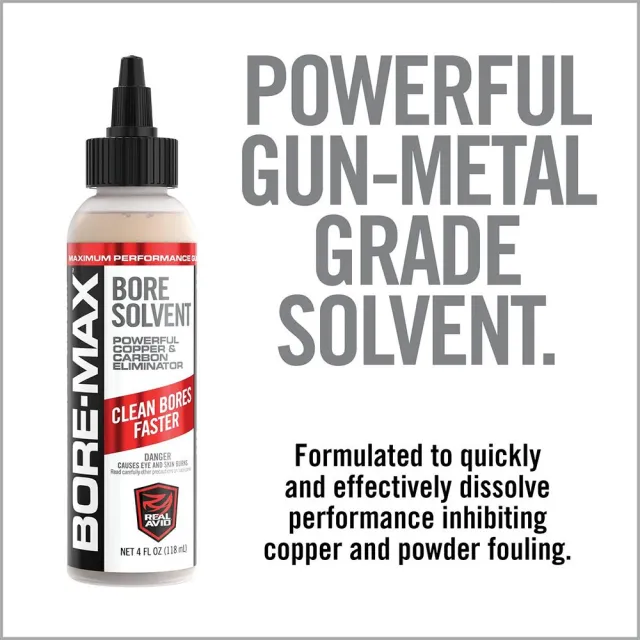 Real Avid AVBMBS4L Bore-Max Solvent Removes Carbon, Powder, Lead, Plastic Fouling 4 oz Bottle - View 2