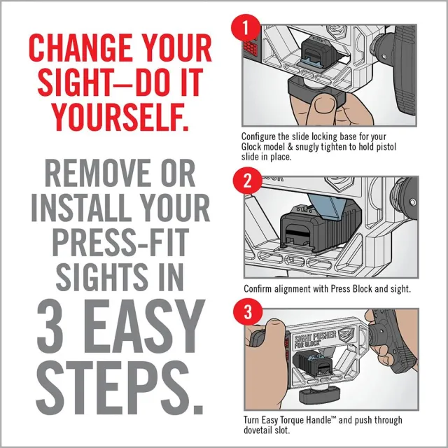 Real Avid AVGLOCKSP Master Sight Pusher for Glock Handguns Red - View 2