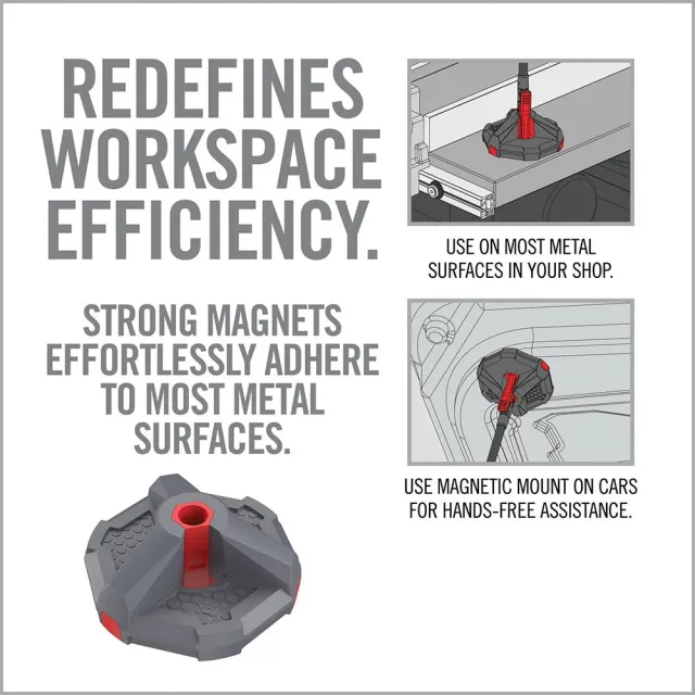 Real Avid AVSAMM Smart Assist Magnetic Mount Gray-Red Plastic - View 2