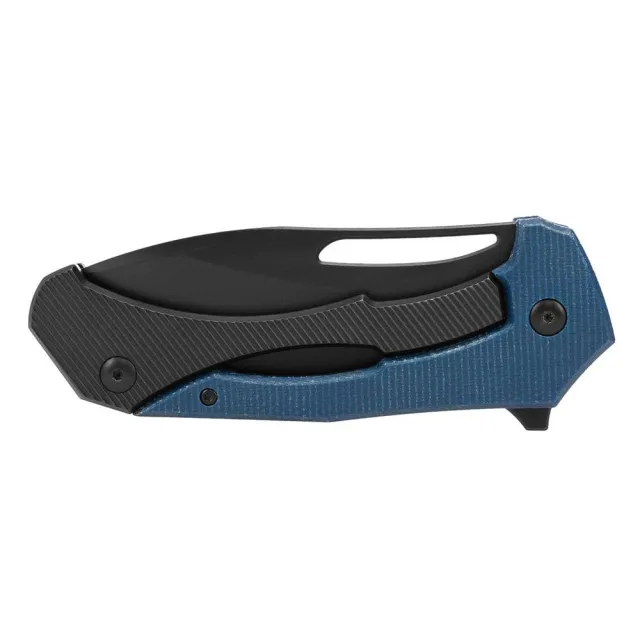 SOG Bulwark 3In Drop Point D2 Steel Blue Micarta PVD Finish - View 2