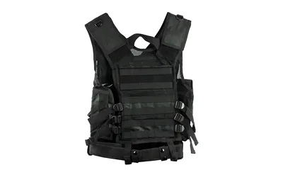 NcStar CTV2916B Tactical Vest Black Med-2XL PVC/Mesh Adjustable - View 2