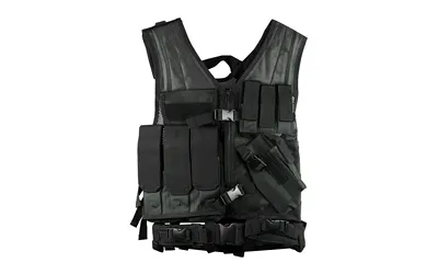 NcStar CTV2916B Tactical Vest Black Med-2XL PVC/Mesh Adjustable - View 3