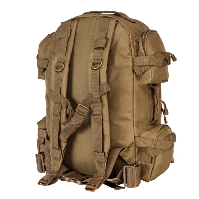 NcStar CBT2911 Tactical Backpack, 18"x12"x6", Nylon, Tan, MOLLE, Hydration - View 2