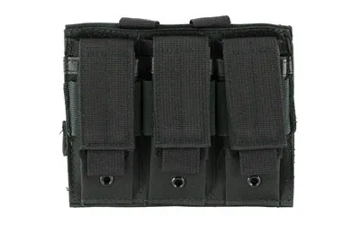 NcStar CVP3P2932B Triple Mag Pouch Black Nylon - View 2