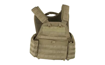 NcSTAR CVPCV2924T Plate Carrier Vest, Tan Nylon, M-2XL, PALS/MOLLE - View 3