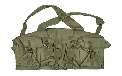NcStar CVAKCR2921G AK Chest Rig, Green, Ambidextrous, Holds 6 Mags, Nylon - View 2