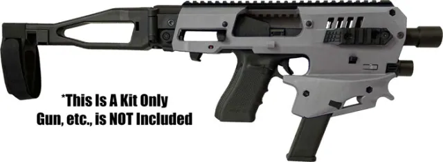 Command Arms MCKGEN2TU Micro Conversion Kit Glock Brace Grey - View 2