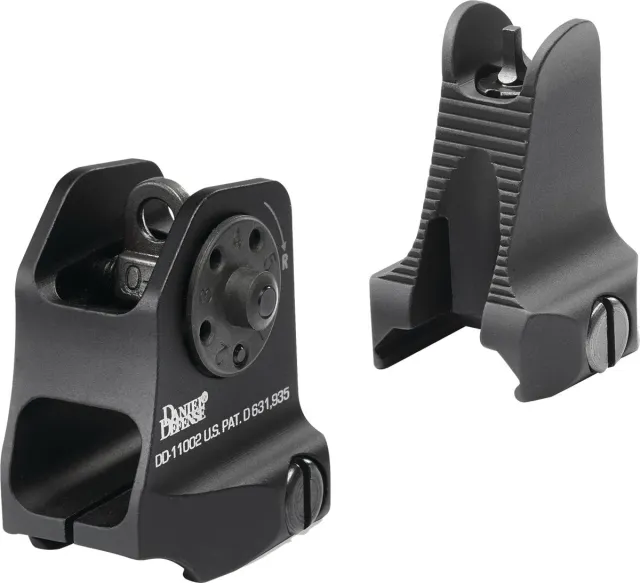 Daniel Defense 1908809116 AR-15 Iron Sight Set Black Hardcoat Anodized ... - View 2