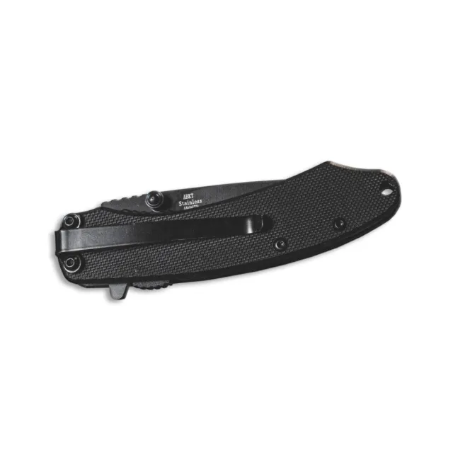 ABKT Elite Ember Folding Knife 2-3/4 Drop Point Blade Black - View 2