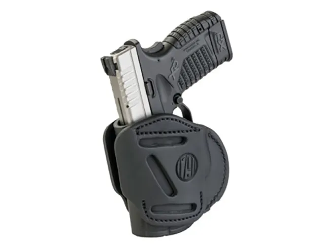 1791 Gunleather 3WH-4-SBL-A 3-Way Holster Stealth Black Size 4 Ambidextrous - View 2