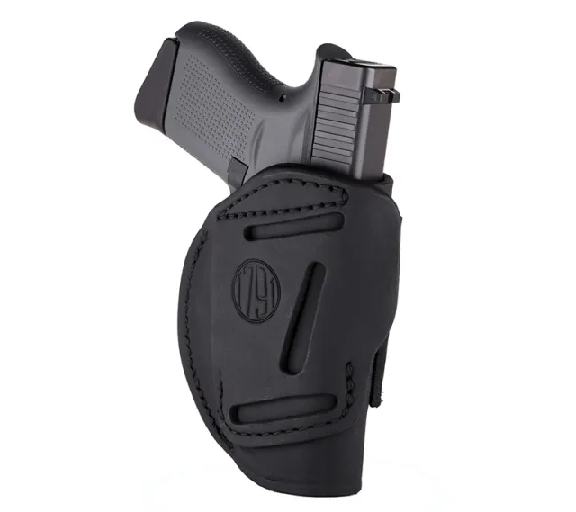 1791 Gunleather 4WH1SBLL 4-Way IWB/OWB 01 Stealth Black Leather Belt... - View 2