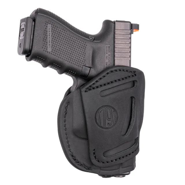 1791 Gunleather 4WH2SBLL Way Stealth Black Steer - View 2