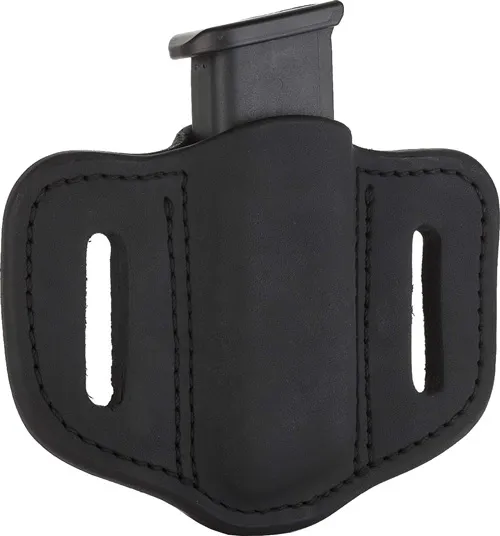 1791 Gunleather MAG12SBLA Single Mag Holster Stealth Black Leather - View 2
