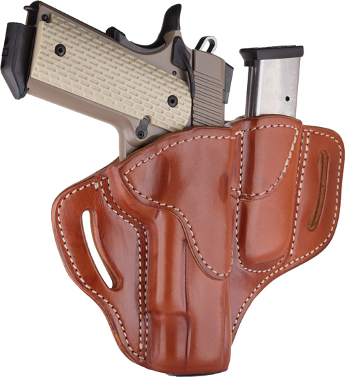 1791 Gunleather 1911 1rd Brown Leather Belt Holster Combo - View 2