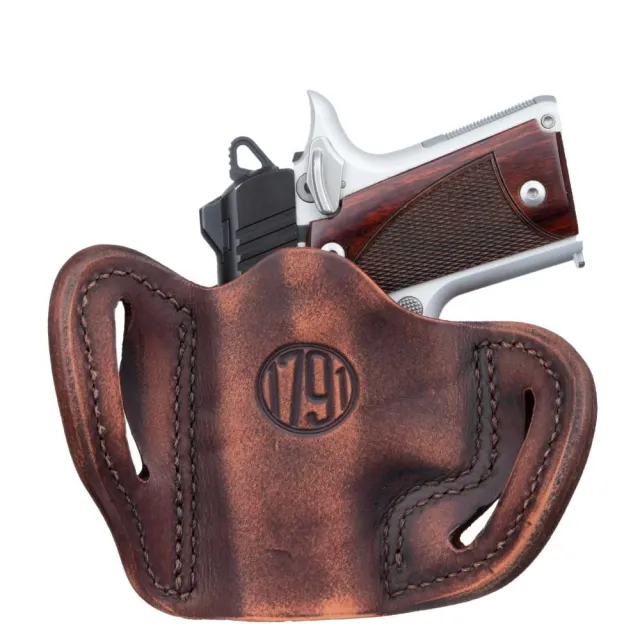 1791 Gunleather ORBHCVTGR Optic Ready Leather Holster for Glock 43 - View 2