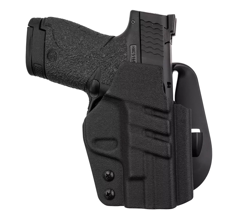 1791 Gunleather TACPDHOWBSHIELDBLKR Kydex OWB Holster S&W Shield RH Black - View 2