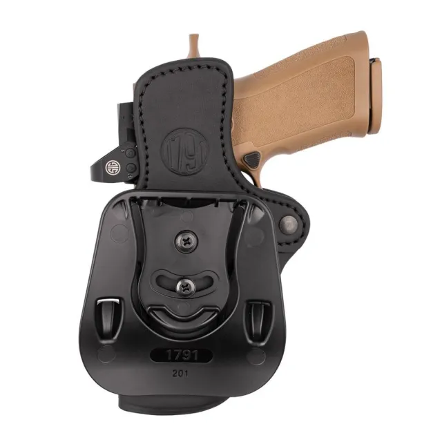 1791 Gunleather OR-PDH-2.4-SBL-R Optic-Ready Paddle Holster Stealth Black - View 2