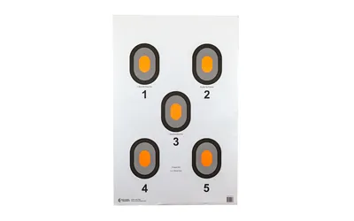 Action Target 530-OC-100 Bulls-Eye 5-Target 23"x35" Orange Center 100-Pack - View 2