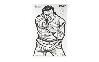Action Target ICEQT2009100 17.5"x23" Paper Target 100 Pack Black/White - View 2