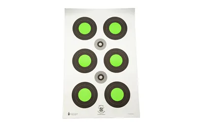 Trident TCT-MK3-MOD2-100 Fluorescent Green Bull's-Eye Targets, 100/Box - View 2