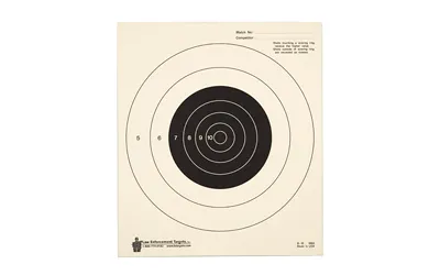 Action Target B16100 Competition NRA Slow Fire Bullseye Tagboard Hanging - View 2