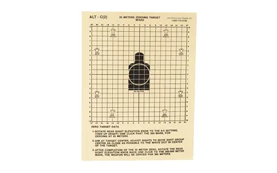 Action Target ALTC(2)-100 M16A2 Zeroing Target, Heavy Tagboard, 100 Pack - View 2