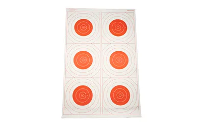 Action Target SR-21C6T-RD-100 Six Bullseye Training Target, 23"x35", 100 Pack - View 2