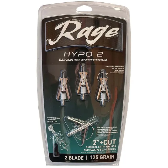 Rage R60005 Hypo 2 +P Broadheads 100gr 1.75in 4-Pack - View 2