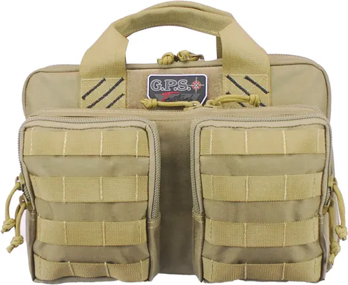 G Outdoors GPS-T1312PCT Tactical Quad +2 Pistol Range Bag Tan - View 2