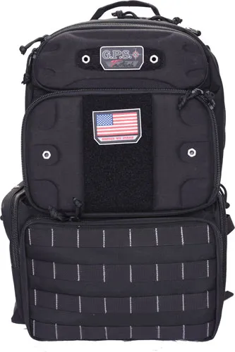 GSM Outdoors Tall-Holds 4-Handgun Tactical Black Range Backpack - View 2