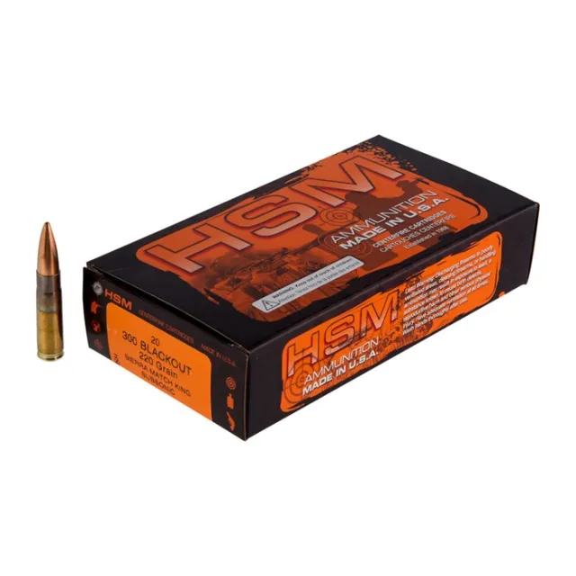 HSM Ammunition 300BLK4N 300 AAC Blackout 220gr SMK BTHP 20rd - View 2
