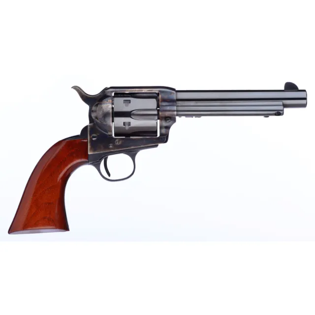 Taylors & Company 5000DE 1873 Gunfighter 357 Mag 5.5 in Blued 6rd SAO - View 2
