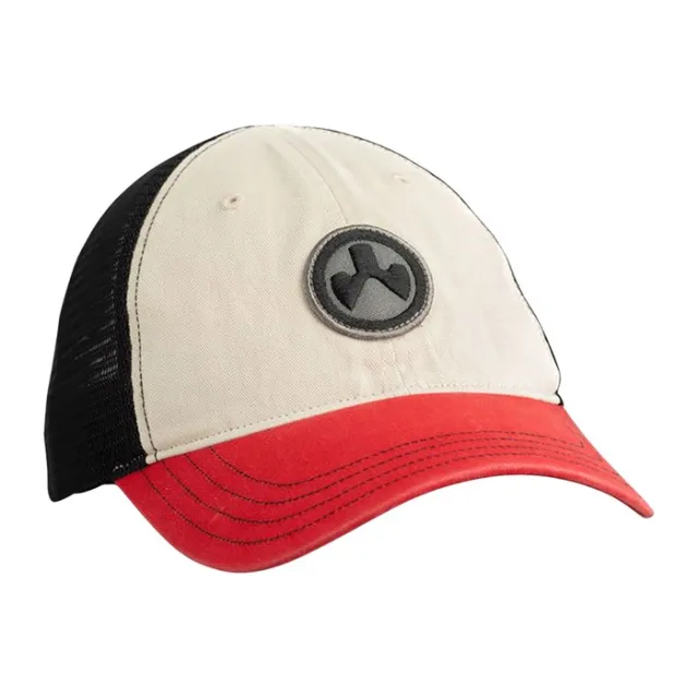 Magpul Industries Icon Patch Garment Trucker Hat Stone/Blk/Red One Size - View 2