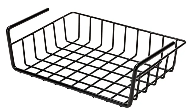 SnapSafe Hanging Shelf Basket 76012 Black 12"x2.5"x9" - View 2