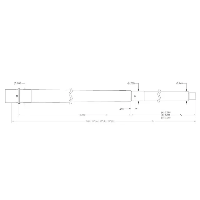 Proof Research 128664 AR Barrel 6mm ARC 16" Stainless Steel Threaded - View 2