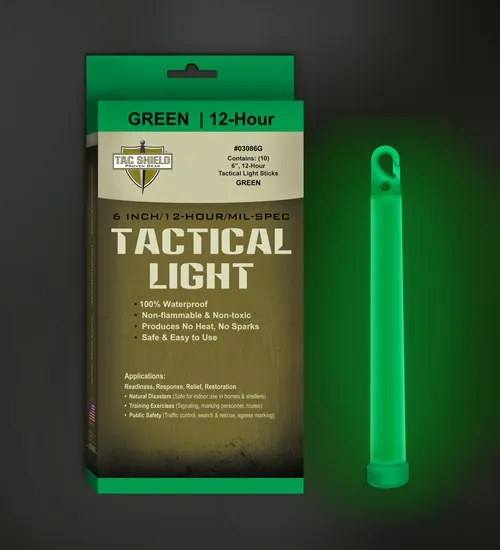 Tac Shield 03086G 6 In Green 12 Hour Light Stick 10-Pack - View 2