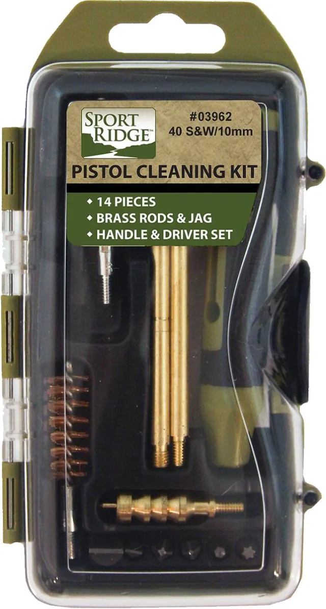 Sport Ridge 03962: 14-Piece .40cal/10mm Pistol Cleaning Kit with Hard Case - View 2