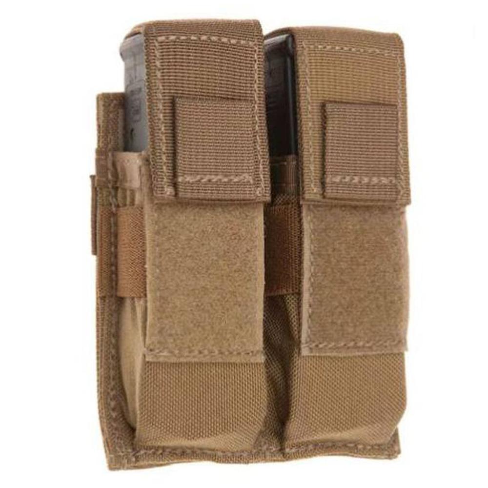 Tac Shield T3602CY Double Pistol Pouch Coyote 1000D Nylon MOLLE - View 2