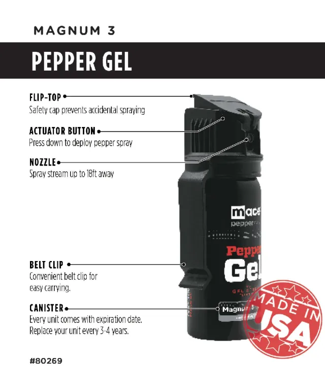 Mace Security International Pepper Gel Magnum-3 45 Gram - View 2