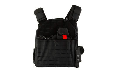 NcSTAR Laser Cut Plate Carrier Medium-2XL Black MOLLE Kangaroo Pouch - View 2