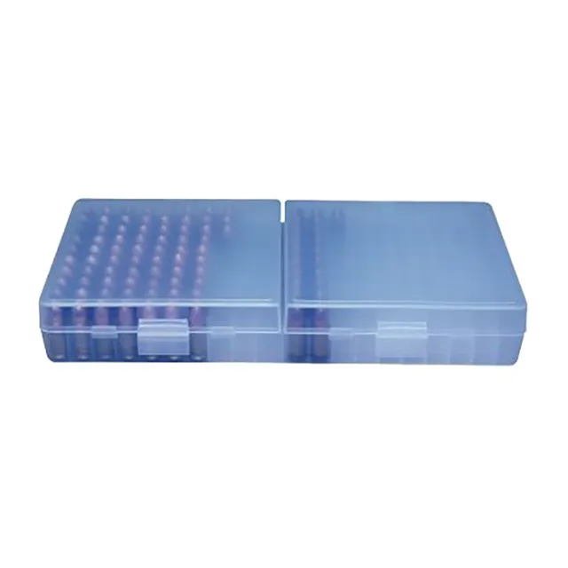 MTM Case-Gard P200924 Ammo Box 9mm Luger 380 ACP 200 Rounds Clear Blue - View 2