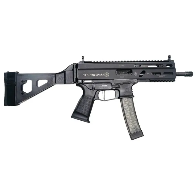 Grand Power SP9A3-SB 9mm Pistol 8" Barrel Folding Brace 30Rd Black - View 2