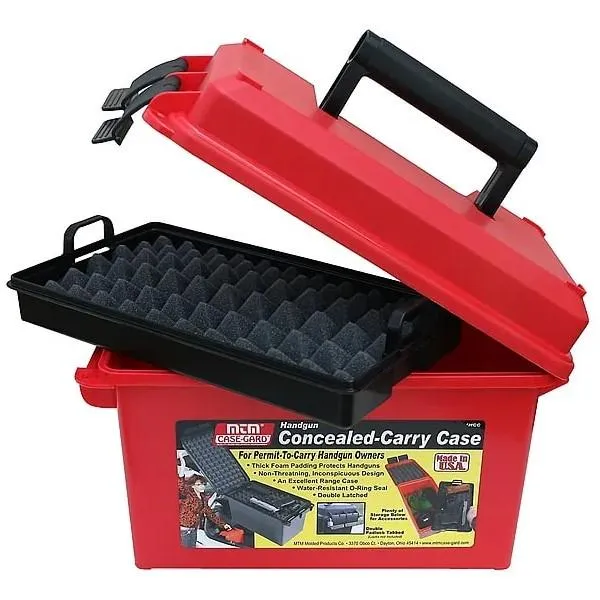 MTM Case-Gard Concealed Carry Case for Handguns Red HCC30 - View 2