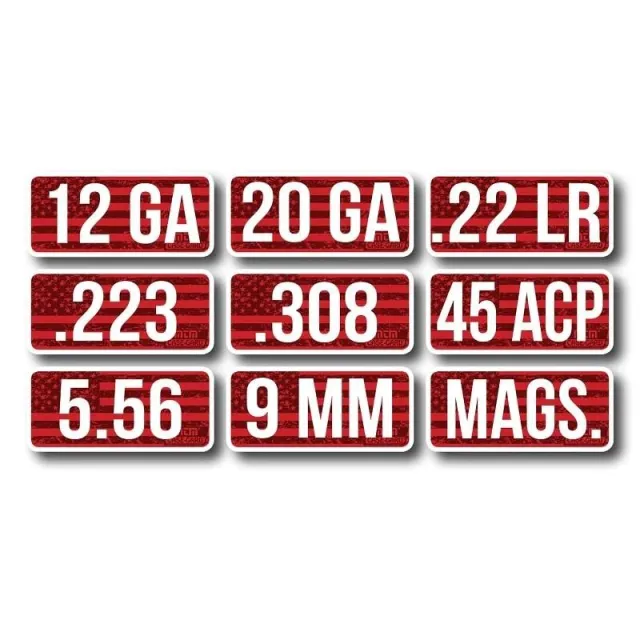 MTM Ammo Caliber Labels 12 Gauge 8 Pack - View 2