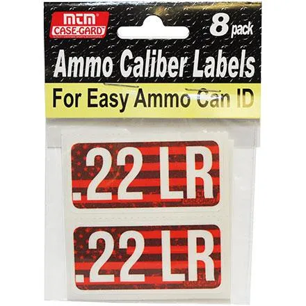 MTM Ammo Caliber Labels 22LR 8 Pack - Organize Ammunition - View 2