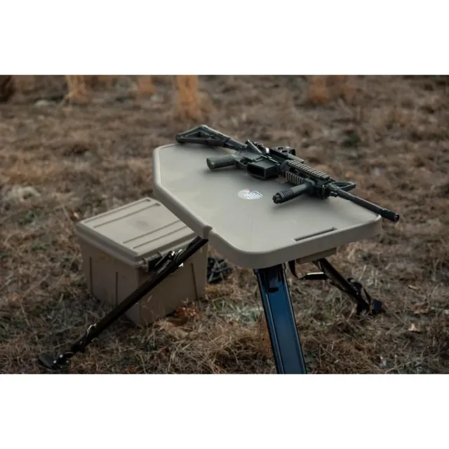 MTM Case-Gard High-Low Shooting Table 18 In to 55 In Dark Earth - View 2