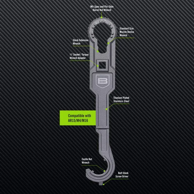 Breakthrough Clean BTAR15AW Armorers Wrench Titanium-Plated Steel - View 2