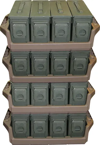 MTM Case-Gard MAC30 Ammo Can Tray Holds 4 .30Cal Cans Dark Earth 19.75 In - View 2