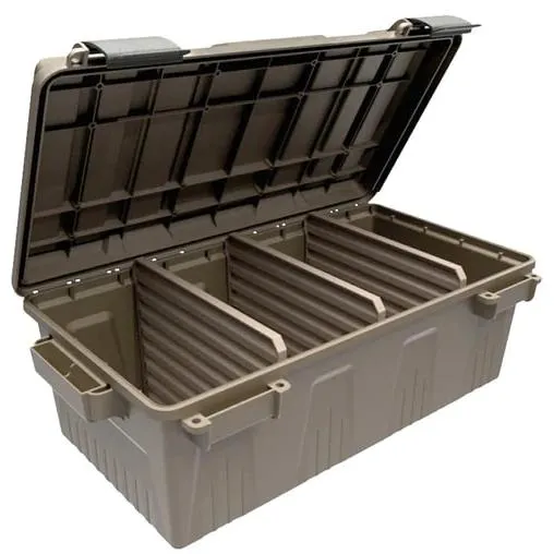 MTM Case-Gard Divided Ammo Crate Utility Box 17.7x8.6x6.6 Dark Earth - View 2