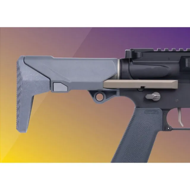 Q Shorty Gray Polymer Stock for AR/M4 Compact Mil-Spec - View 2